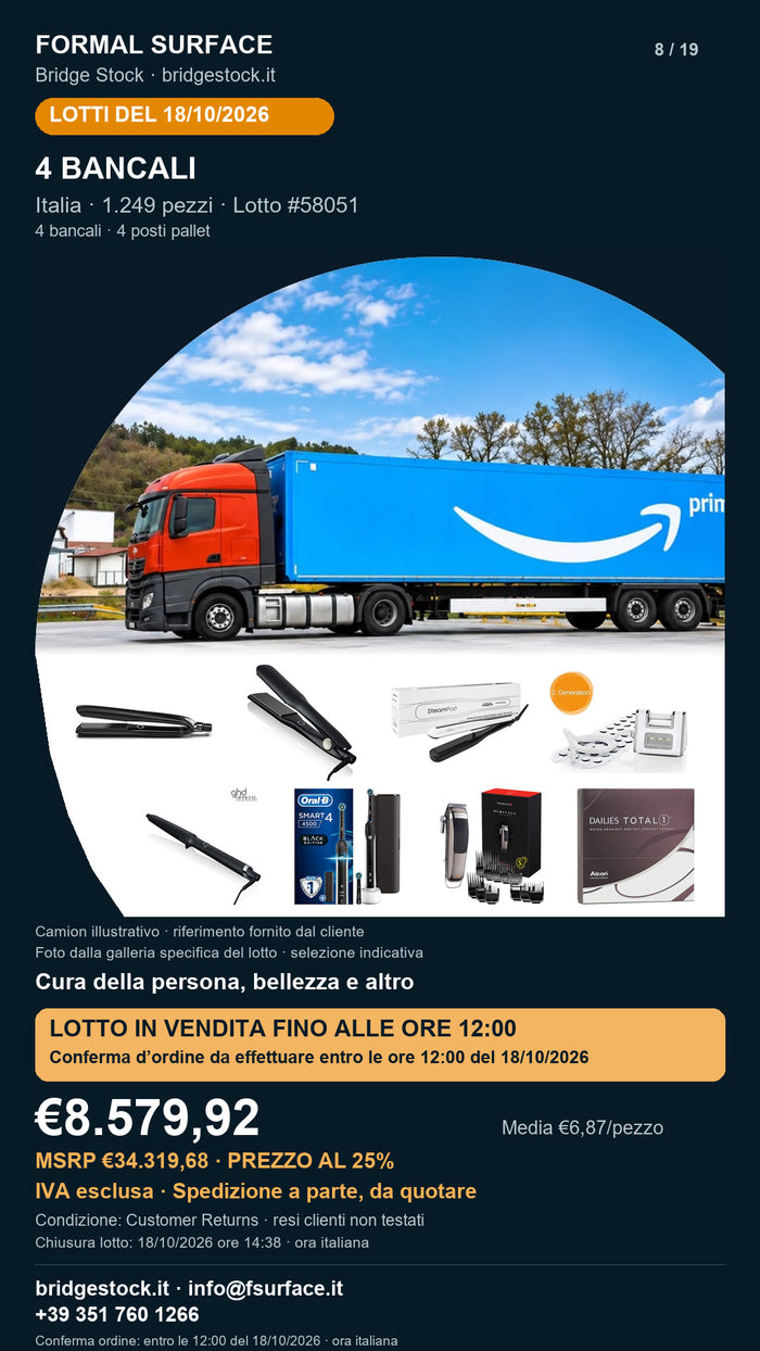 Lotto Amazon 58051 del 18/10/2026