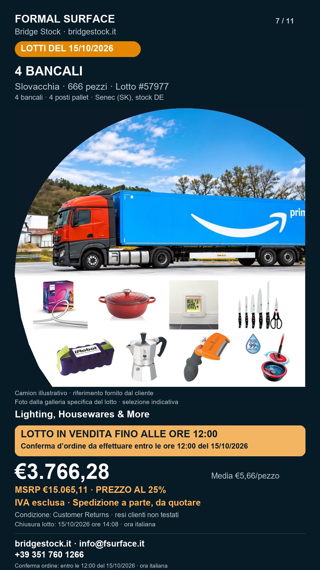 Lotto 57977 del 15 ottobre 2026 – Lighting, Housewares & More