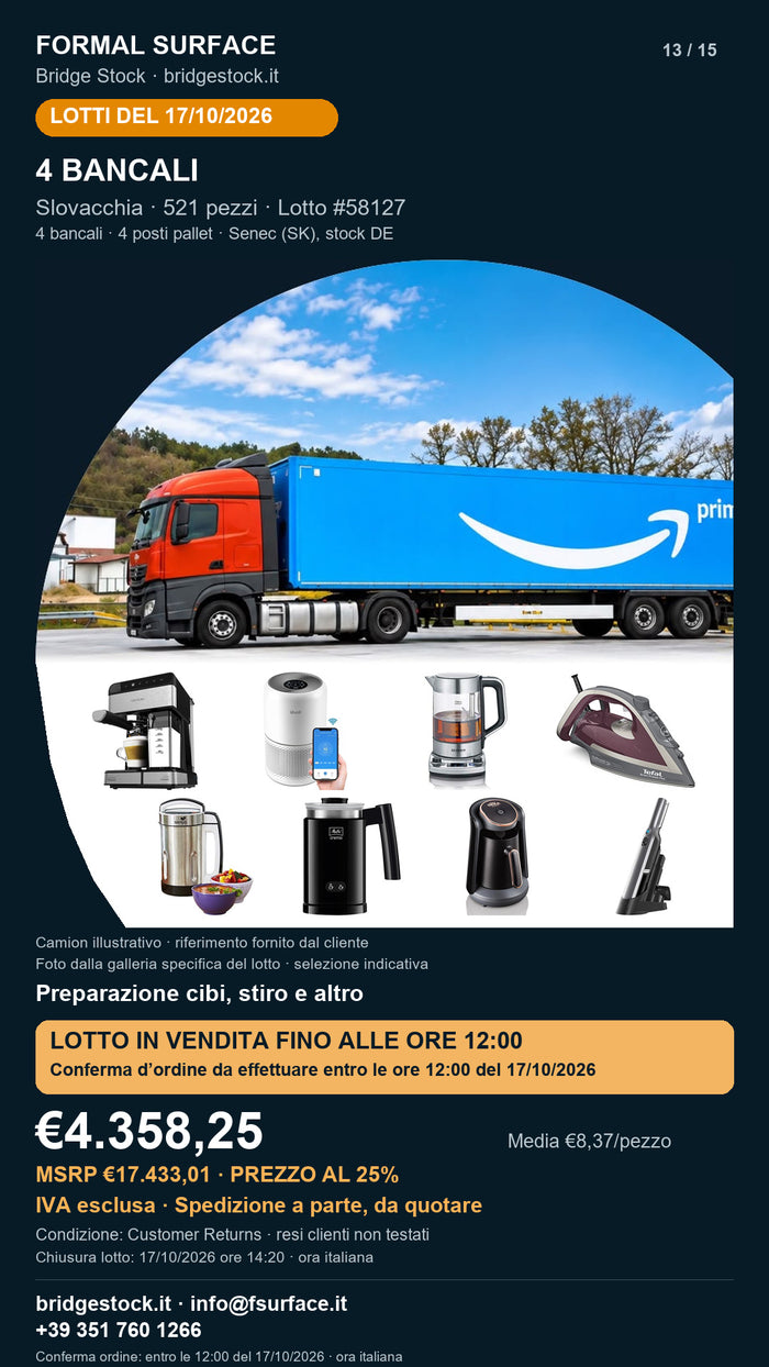 Lotto 58127 del 17/10/2026