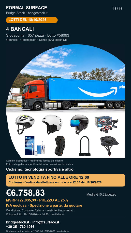 Lotto Amazon 58093 del 18/10/2026