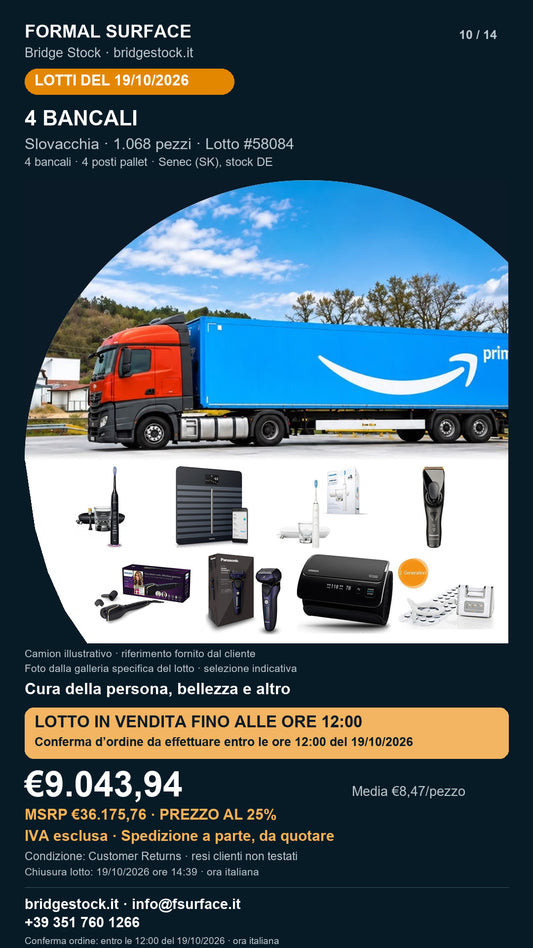 Lotto Amazon 58084 del 19/10/2026