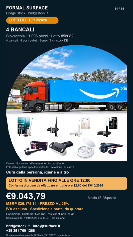 Lotto Amazon 58082 del 19/10/2026