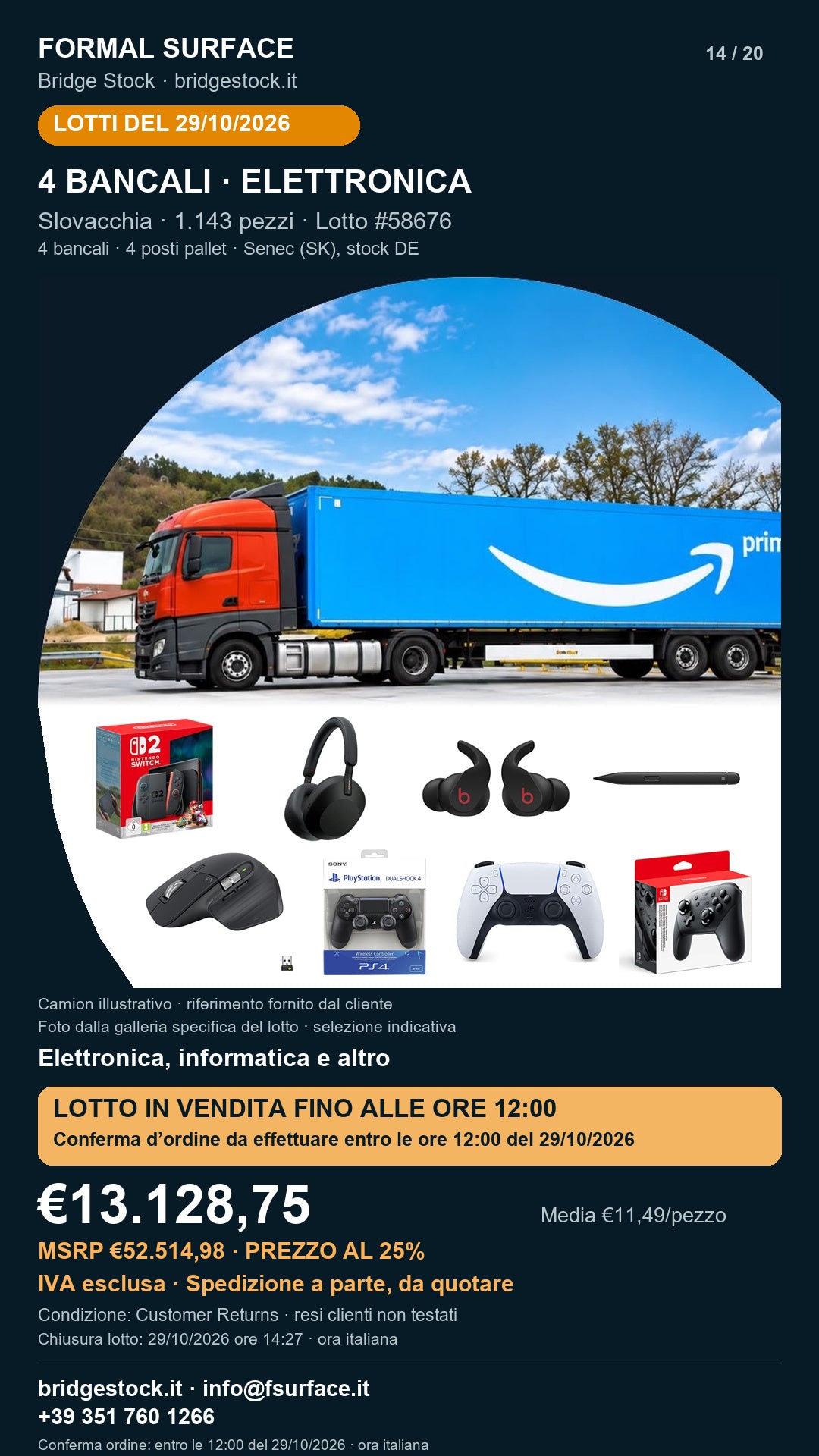 Scheda lotto 58676 del 29/10/2026