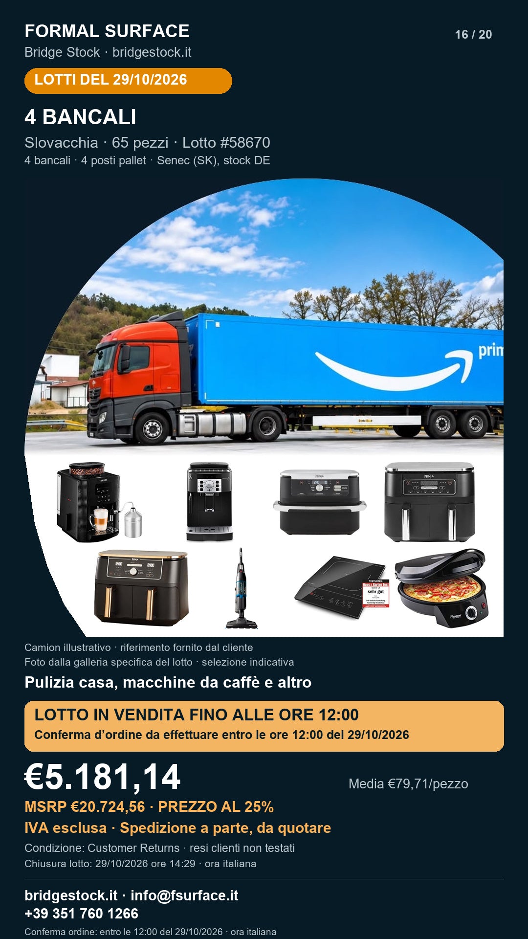 Scheda lotto 58670 del 29/10/2026