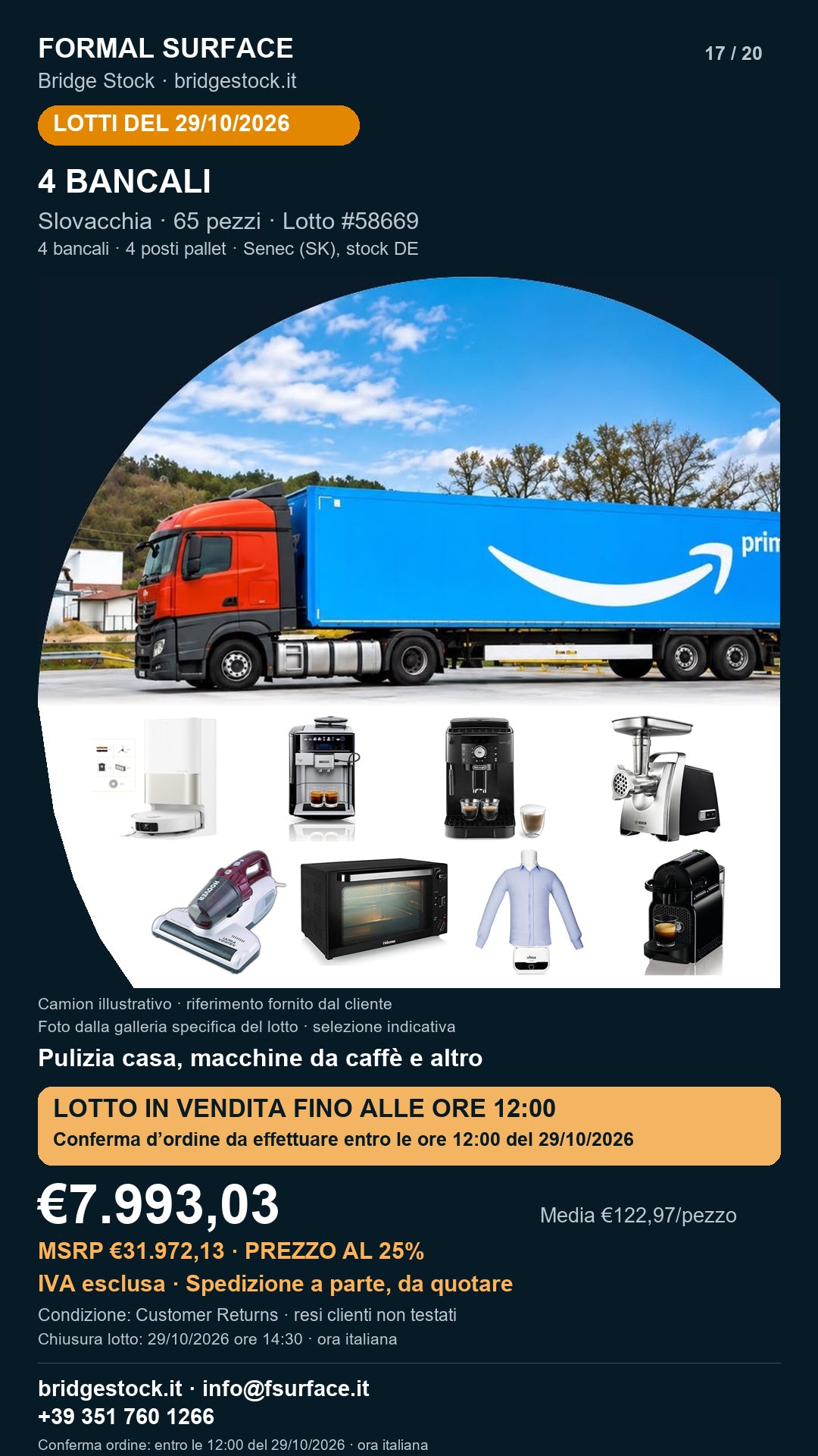 Scheda lotto 58669 del 29/10/2026