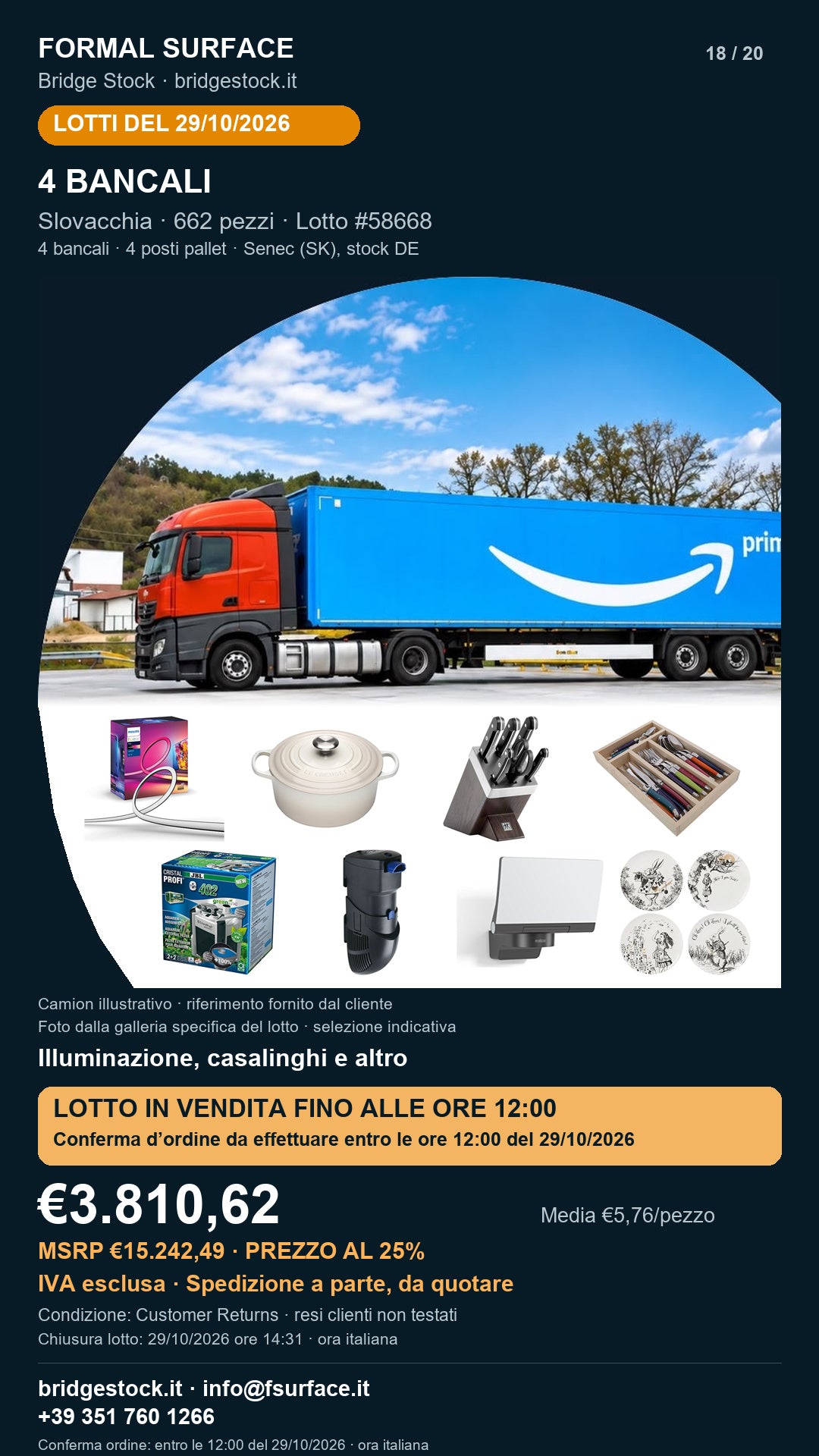Scheda lotto 58668 del 29/10/2026