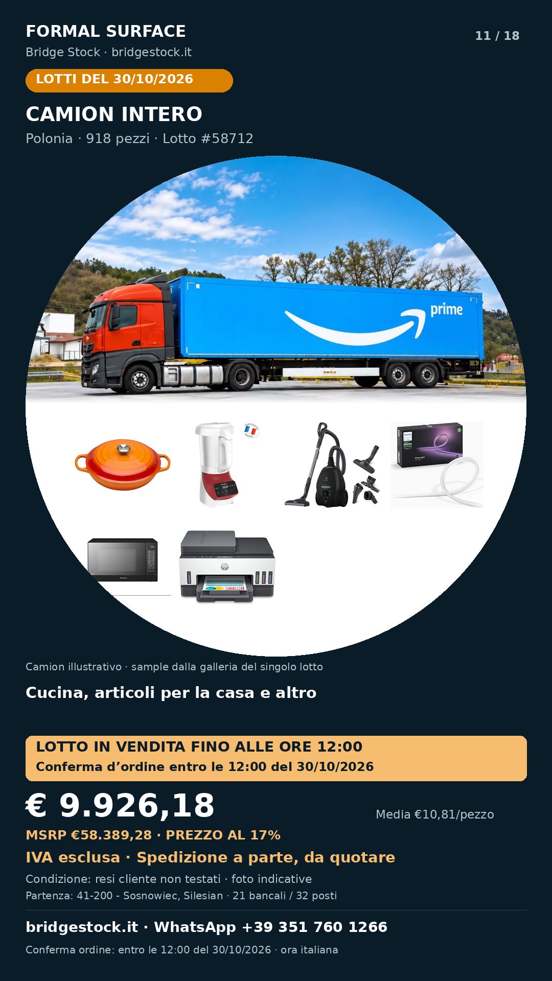 Scheda lotto 58712 del 30/10/2026