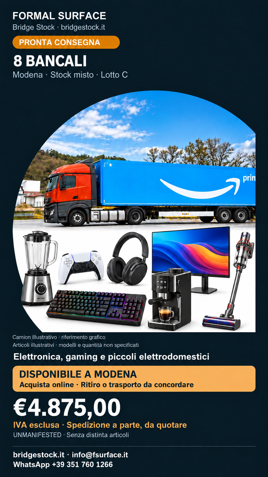 Stock misto UNMANIFESTED – 8 bancali – Modena – Lotto C — immagine illustrativa