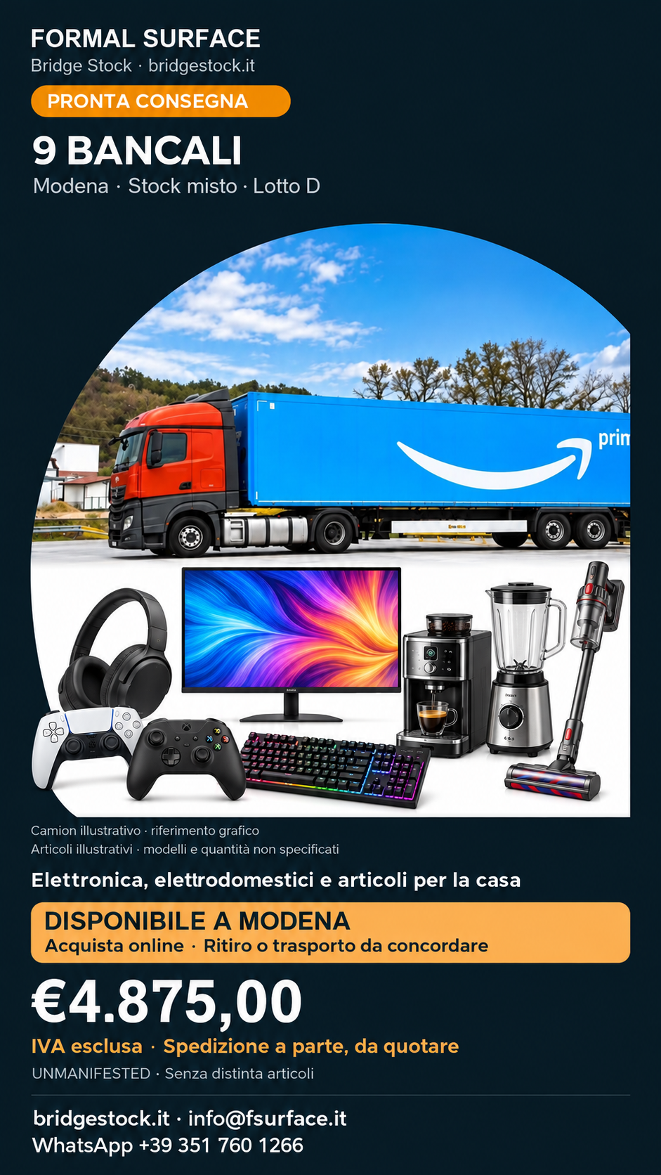Stock misto UNMANIFESTED – 9 bancali – Modena – Lotto D — immagine illustrativa