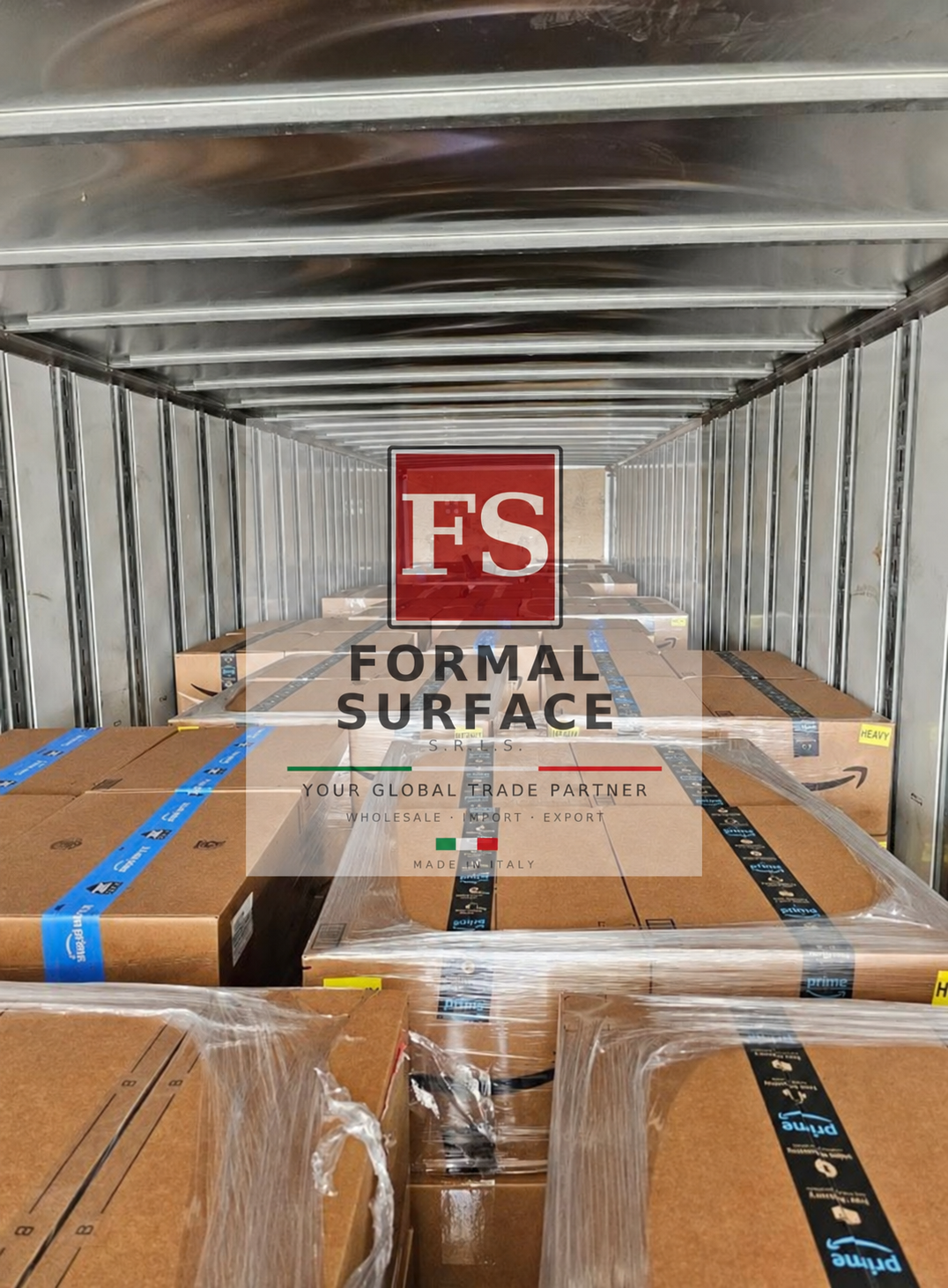 Scatole Amazon con logo Formal Surface — immagine illustrativa, acquisto di una sola Box