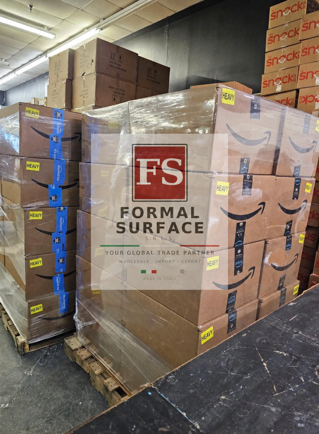 Scatole Amazon con logo Formal Surface — immagine illustrativa, acquisto di una sola Box