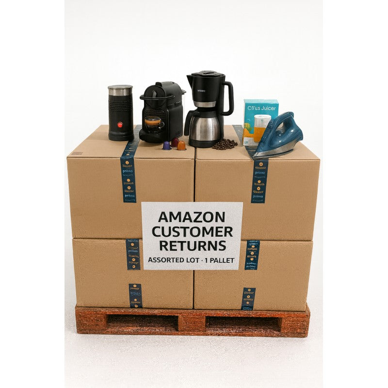 Pallet elettrodomestici Amazon · 4 scatole — esempio di stock