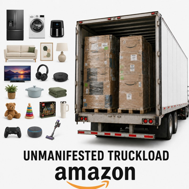 Camion Amazon · resi assortiti — esempio di stock